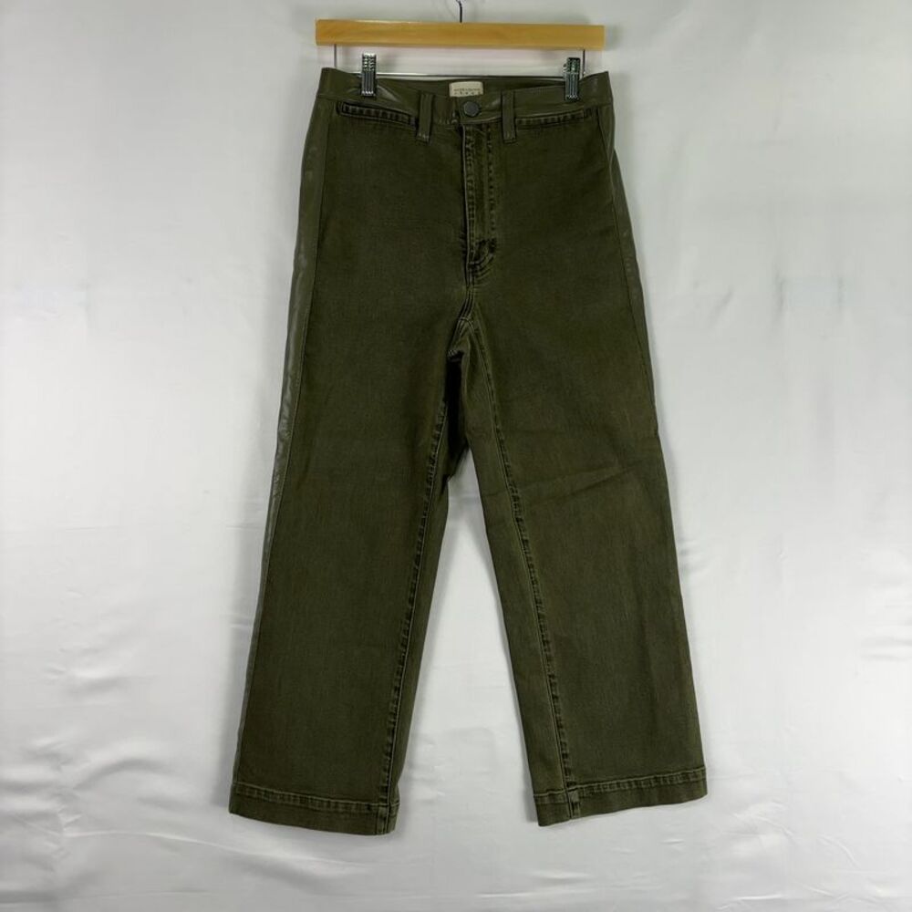 Alice + Olivia Denim and Leather Jeans